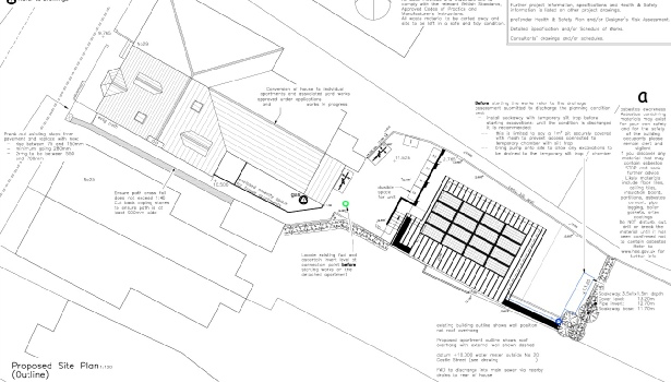 existing and proposed site one bed apartment